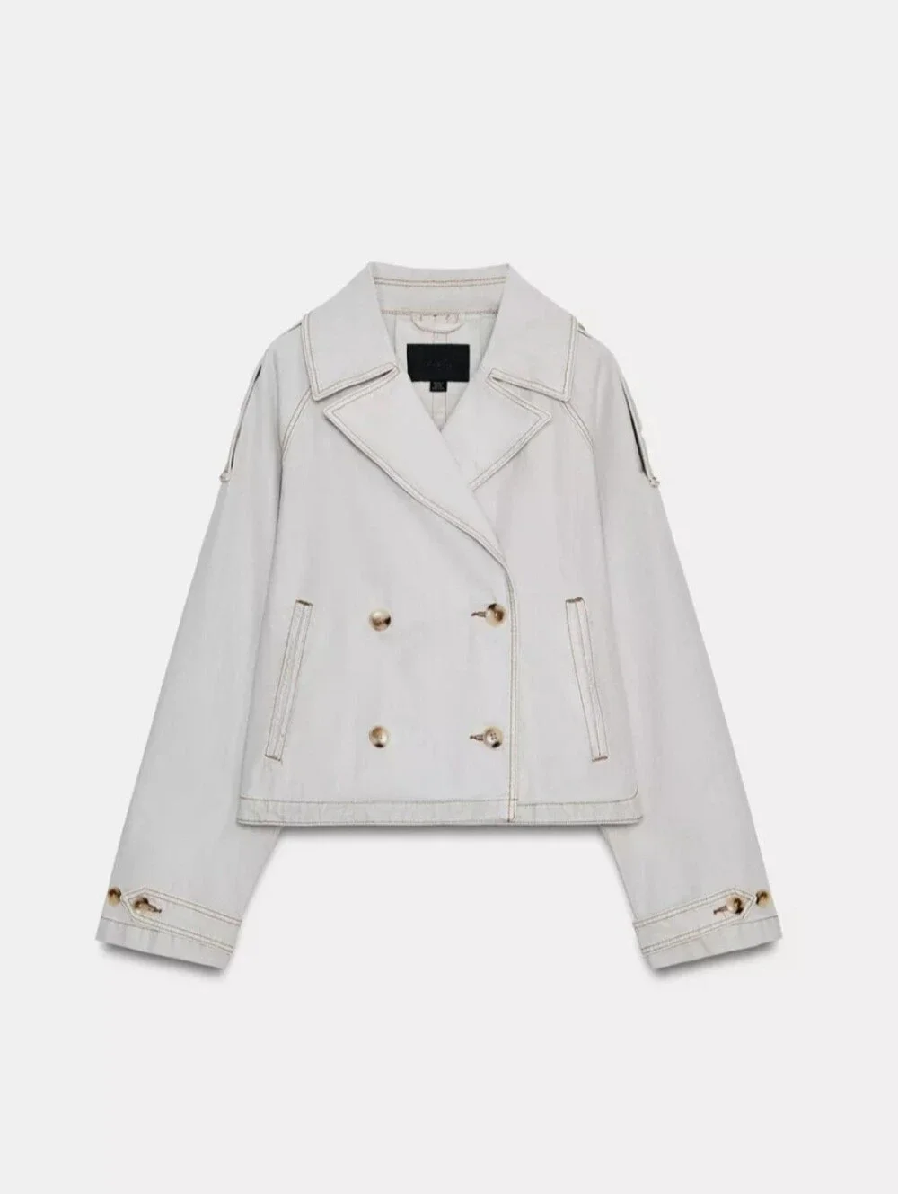 Zara Women  Jacket in Light Blue Grey Size L